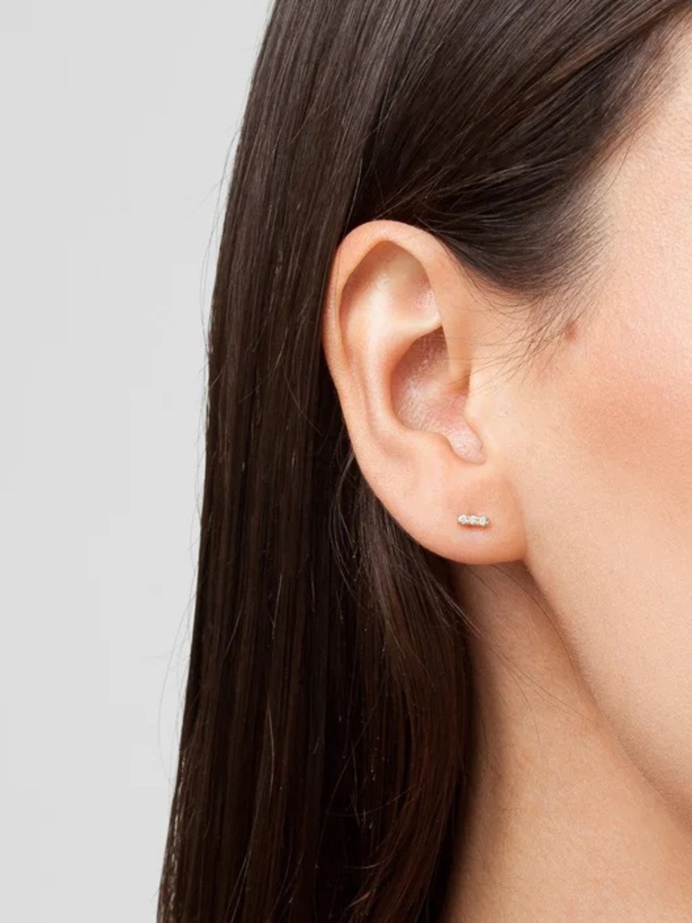Aurate Mini Diamond Bar Earrings